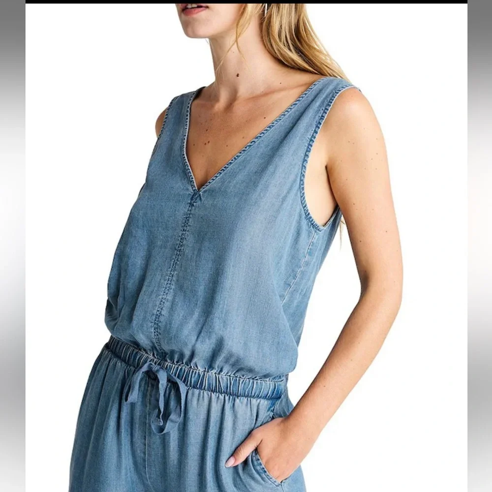 Splendid Kali Chambray Sleeveless Jumpsuit - Picture 4 of 6